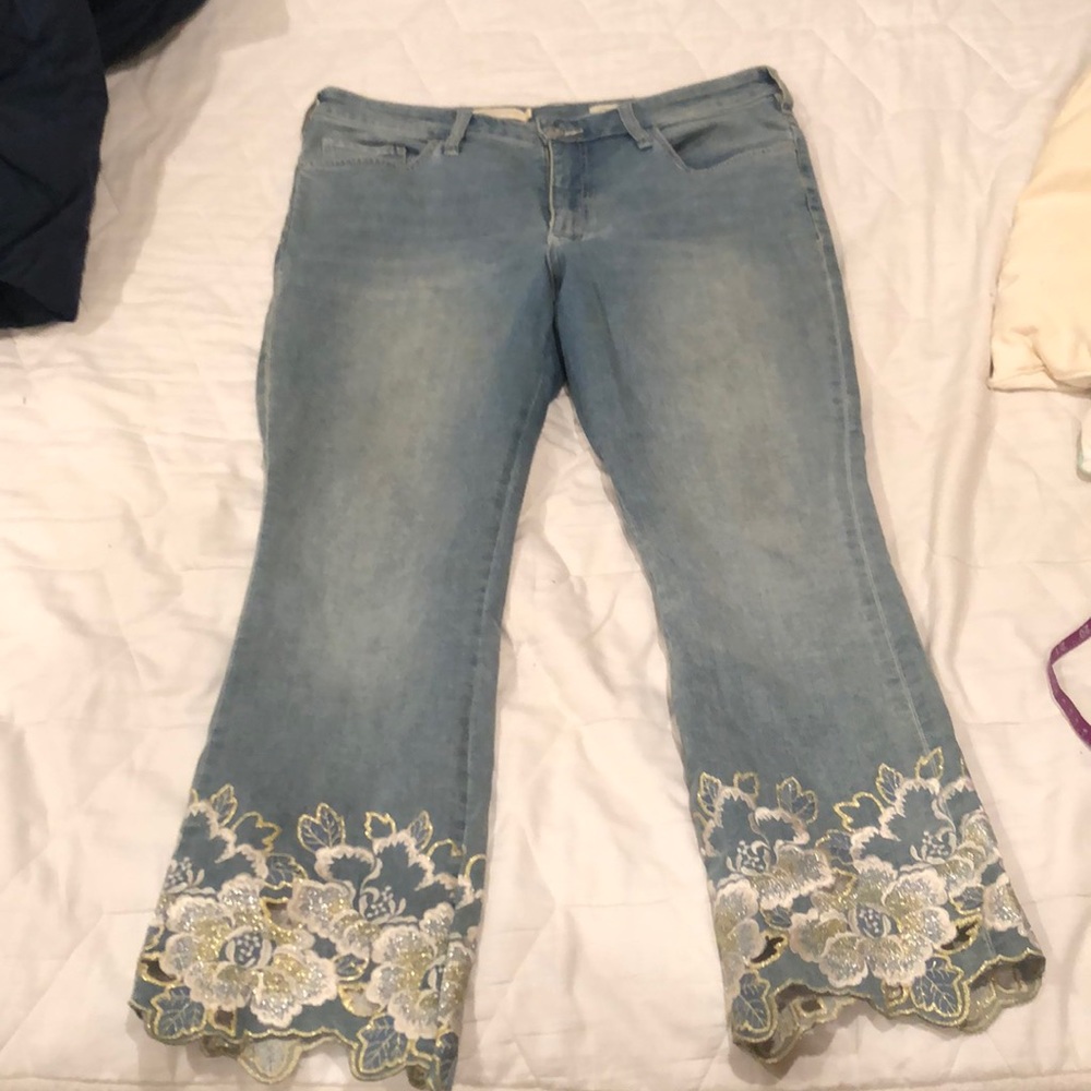 Demi Boot Cut cropped Pilcro and Letterpress Jeans